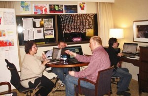 Mary Pearson, Joe Weirzbicki, Donald La Combe and Ryan Gill, from Campaign to Defeat Obama, working out of their "secret" war room in Milwaukee. Are they the source of Operation Burn Unit?