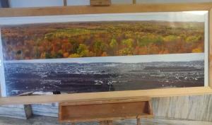 The Penokee Hills above and strip mined land for iron ore in MN below. Photos by Joel Austin