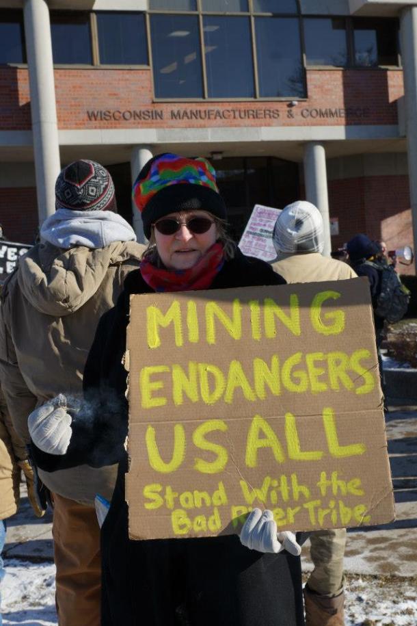 Patricia K Hammel MC'd the Protest Wisconsin's Waters rally and later burned sage at WMC 1/26/13