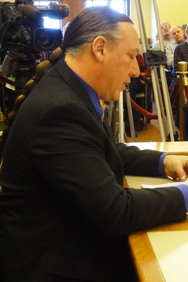 Michael Isham, La Courte Oreilles and Chairman of the Great Lakes Indian Fish and Wildlife Commission Board.