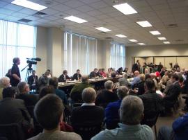 December 14, 2011 West Allis public hearing. Photo: Rebecca Kemble