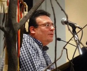 Last month in Milwaukee, Chairman of the Bad River band Mike Wiggins Jr. delivered an eloquent speech about the importance of the 23 streams, creeks and waterways of the Penokee Hills: "Lake Superior is the last stronghold for clean water. The Bad River tribe is economically poor, although we are the biggest employers in Ashland County. We can't promise the people of Wisconsin monetary riches. But absent a mine, we can promise clean, filtered water, a continued supply of lake sturgeon, walleye and perch, and unbelievably expansive and beautiful wild rice beds." Photo: Rebecca Kemble