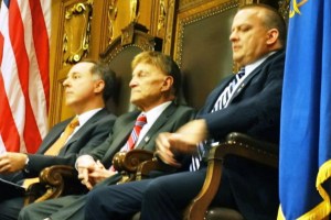 Rep. Robin Vos (R-), State Chair of ALEC, Sen. Ellis, Rep. Steve Kramer (R-)