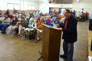 Ashland County Supervisor Charles Ortman signs up to speak.