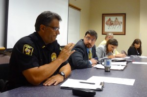Lt. Bob Sloey of the Capitol Police, DoA Chief Legal Counsel Greg Murray, and DoA Executive Assistant Wendy Coomer.