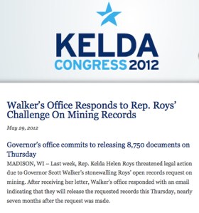 Kelda Helen Roys waited 7 months for Walker to respond to her open records request.