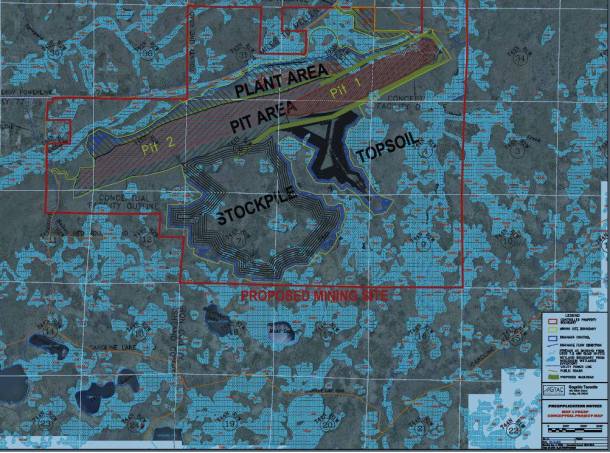 This is a map from Gogebic Taconite's filing with the DNR about their vision for the Penokee Hills. They claim the can engineer their way around polluting the water. This is why Wisconsin republicans weakened our wetlands regulation last year. This is why GTac is promoting a custom tailored law, SB 278, to avoid paying taxes on what is currently public-access land as they close access to the hiking, fishing, kayaking, hunting, gathering, and otherwise recreating members of the public. Public hearing on SB 278 this Wednesday, 11am in 300 SE at the Capitol: https://docs.legis.wisconsin.gov/2013/related/proposals/sb278