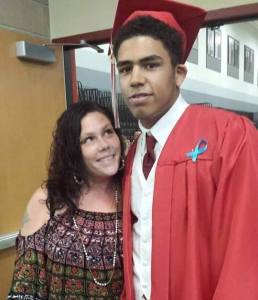 Andrea Irwin and her son, Tony 