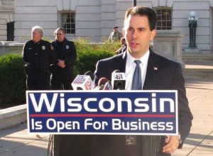Despite Walker's signs that Wisconsin is "Open for Business" Forbes calls Wisconsin "one of the worst states for business."