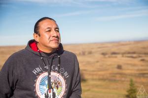 Doug Good Feather at Standing Rock. Photo: Adam Alexander Johanssen